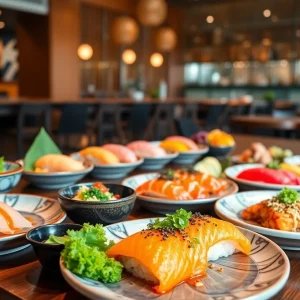 Omakae dining experience at Akai Sushi during the anniversary celebration