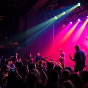 The Almas rock band performing at the Grand Royale in Oklahoma City