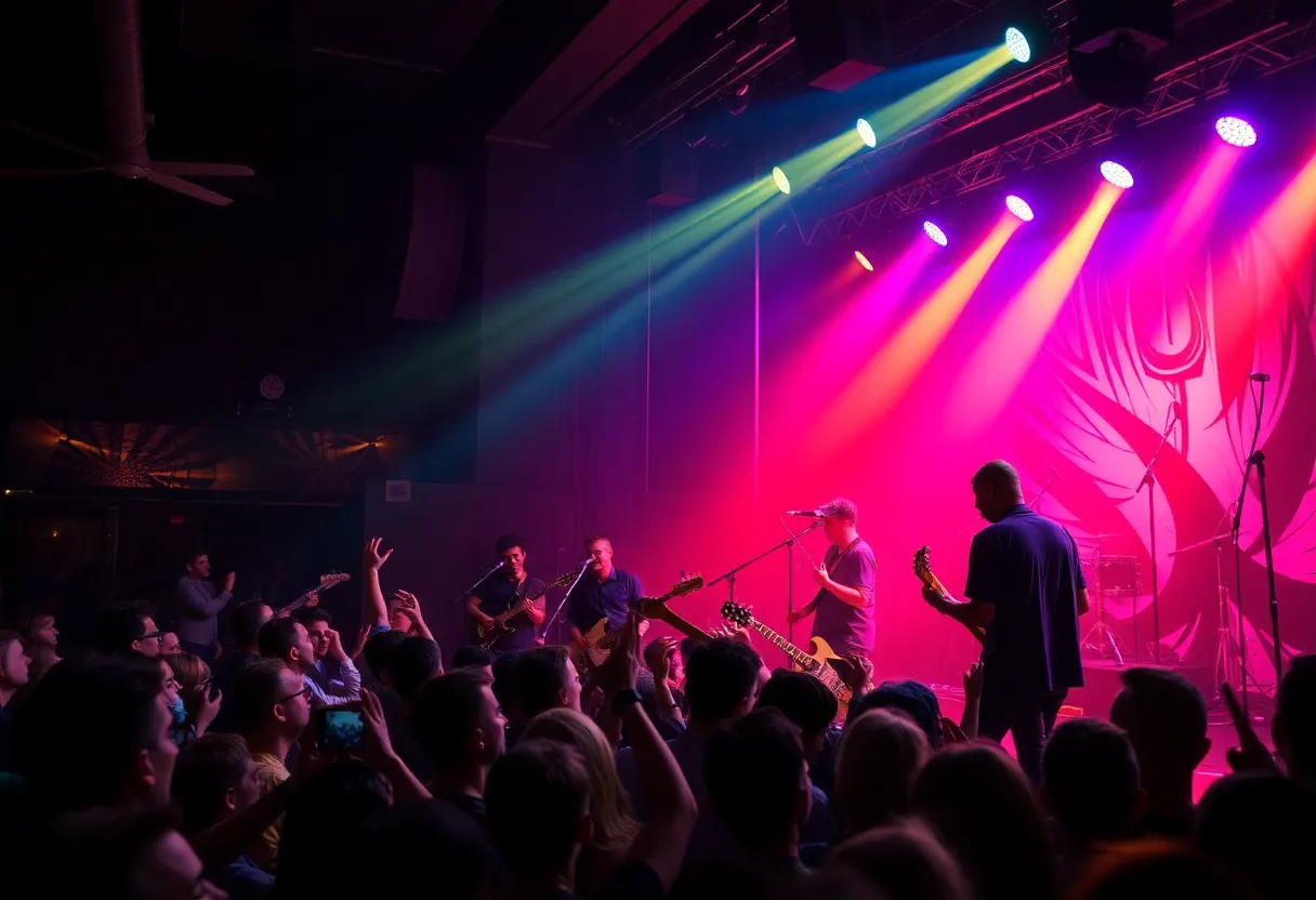The Almas rock band performing at the Grand Royale in Oklahoma City