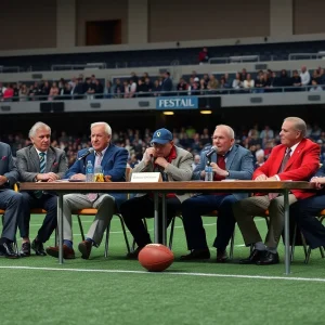 Panel discussion featuring Barry Switzer discussing Oklahoma football history