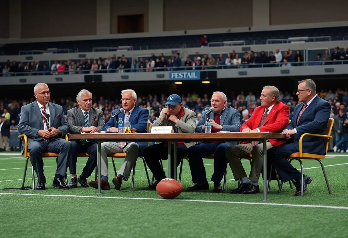 Panel discussion featuring Barry Switzer discussing Oklahoma football history