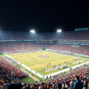 Crowd at Boone Pickens Stadium during Oklahoma State Cowboys game