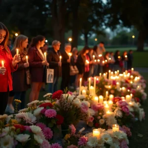Candlelight vigil in Oklahoma City for an infant victim of shaken baby syndrome