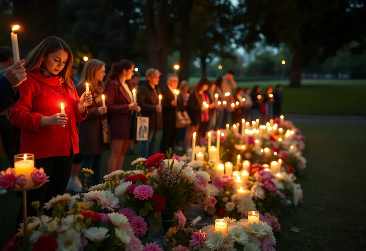 Candlelight vigil in Oklahoma City for an infant victim of shaken baby syndrome