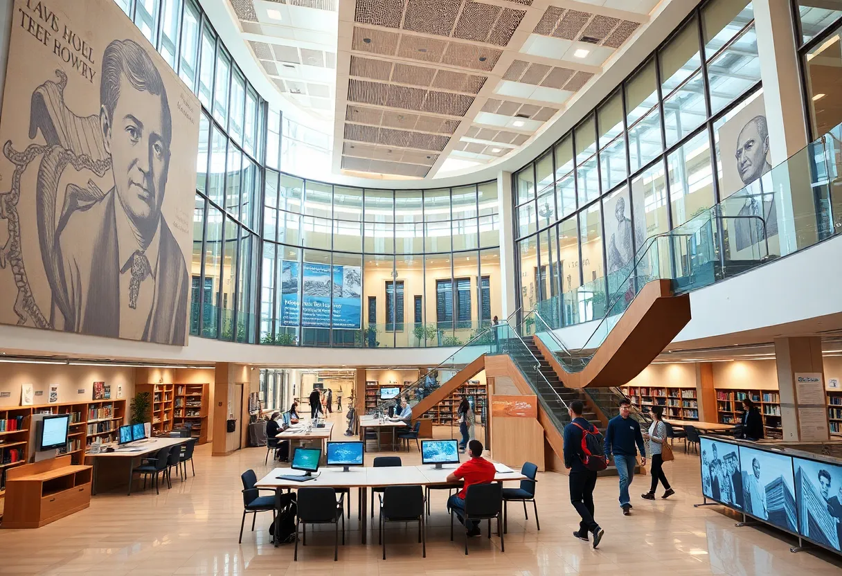 Rendering of the Centennial Center by Putnam City Schools, featuring modern educational architecture