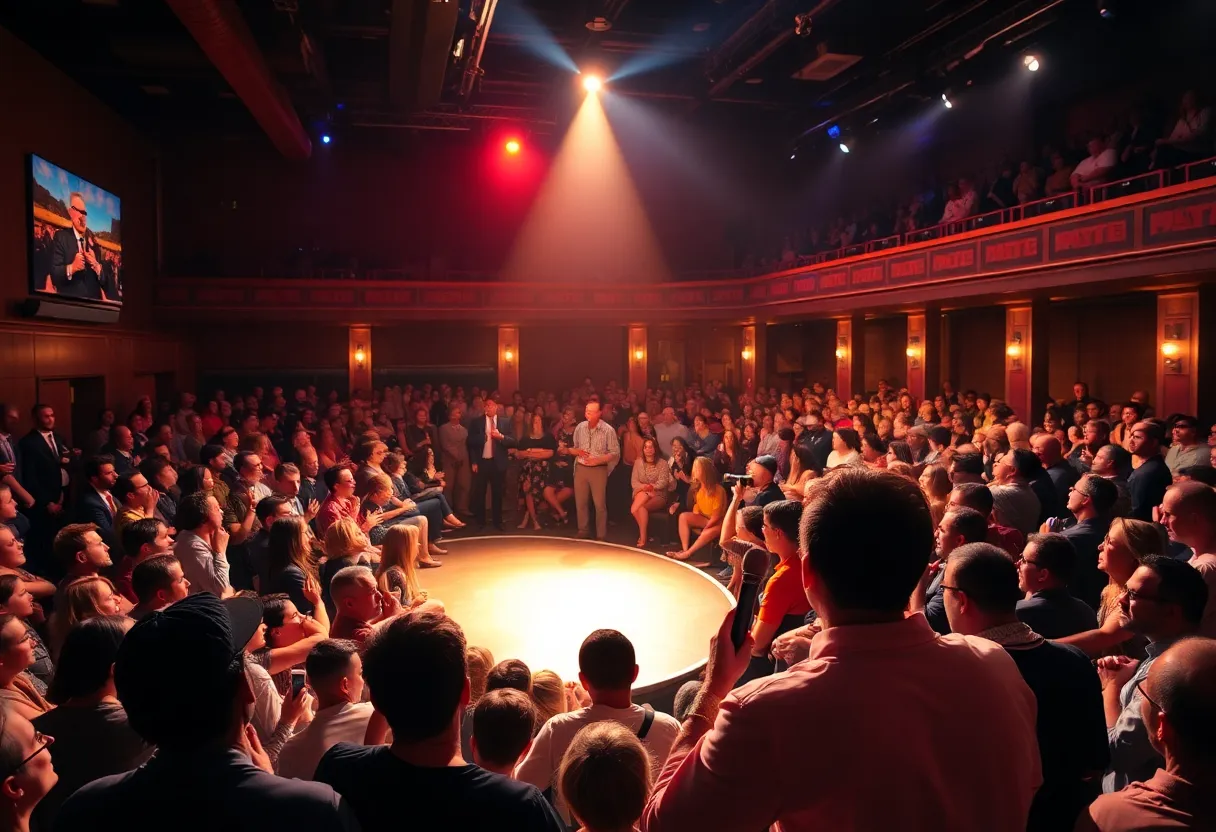 Comedians Derrick Stroup and Nate Bargatze performing at Paycom Center