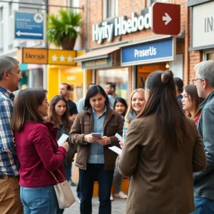A community meeting focused on local business development
