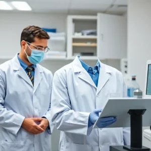 Scientists conducting diabetes treatment trials in a lab.