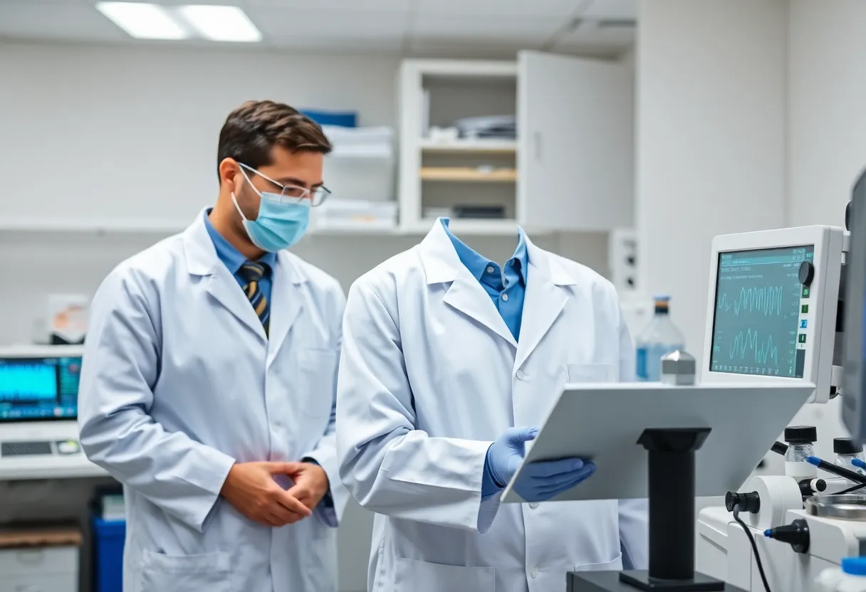 Scientists conducting diabetes treatment trials in a lab.