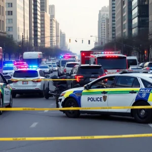 Multi-vehicle crash in Edmond during police chase with emergency responders.
