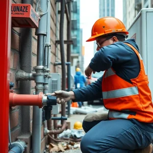 Plumber fixing pipe in Oklahoma city environment