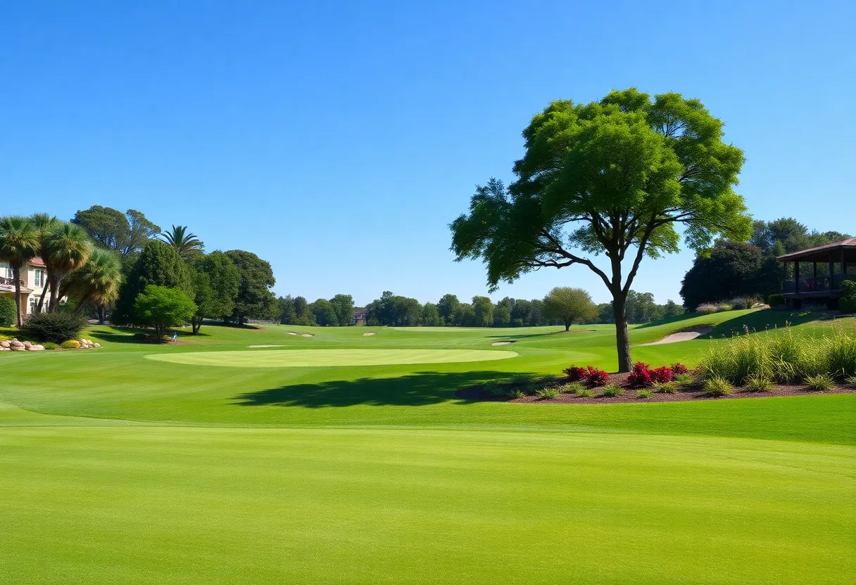 A beautiful golf course in Enid with well-maintained greens and landscaping.