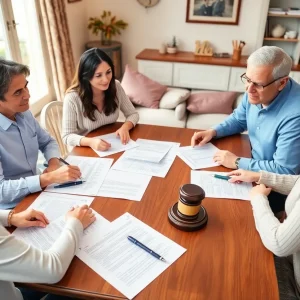 Family discussing estate planning