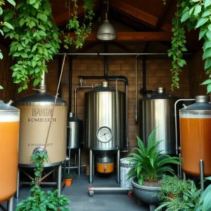 Exterior of Firefly Brew, Oklahoma's first kombucha brewery