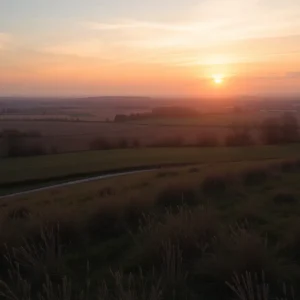 A rural landscape near Oklahoma City representing the cold case investigation.