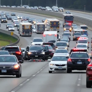 Multi-vehicle crash causing traffic disruption on I-35 near Guthrie