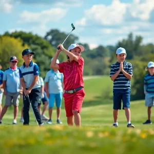 Junior golfers competing at the Oklahoma Junior Golf Tour event