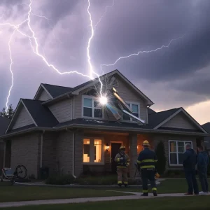 Home in Edmond struck by lightning during a storm