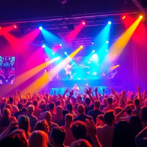 Crowd enjoying the performance at Matt Mason's concert