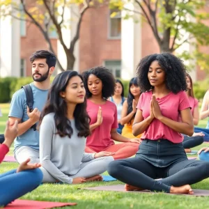 Students participating in a mental health workshop at the University of Central Oklahoma