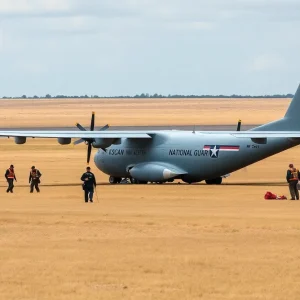 National Guard aircraft belly landing in Oklahoma City