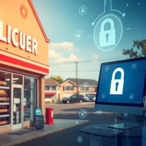 Exterior of a neighborhood liquor store in Norman, Oklahoma.