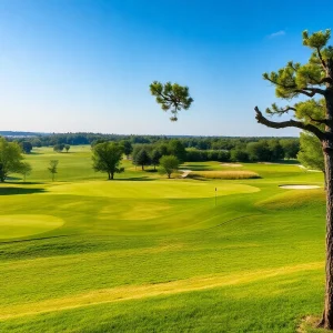 Oak Tree National golf course in Verona, Oklahoma, prepared for the U.S. Senior Open.