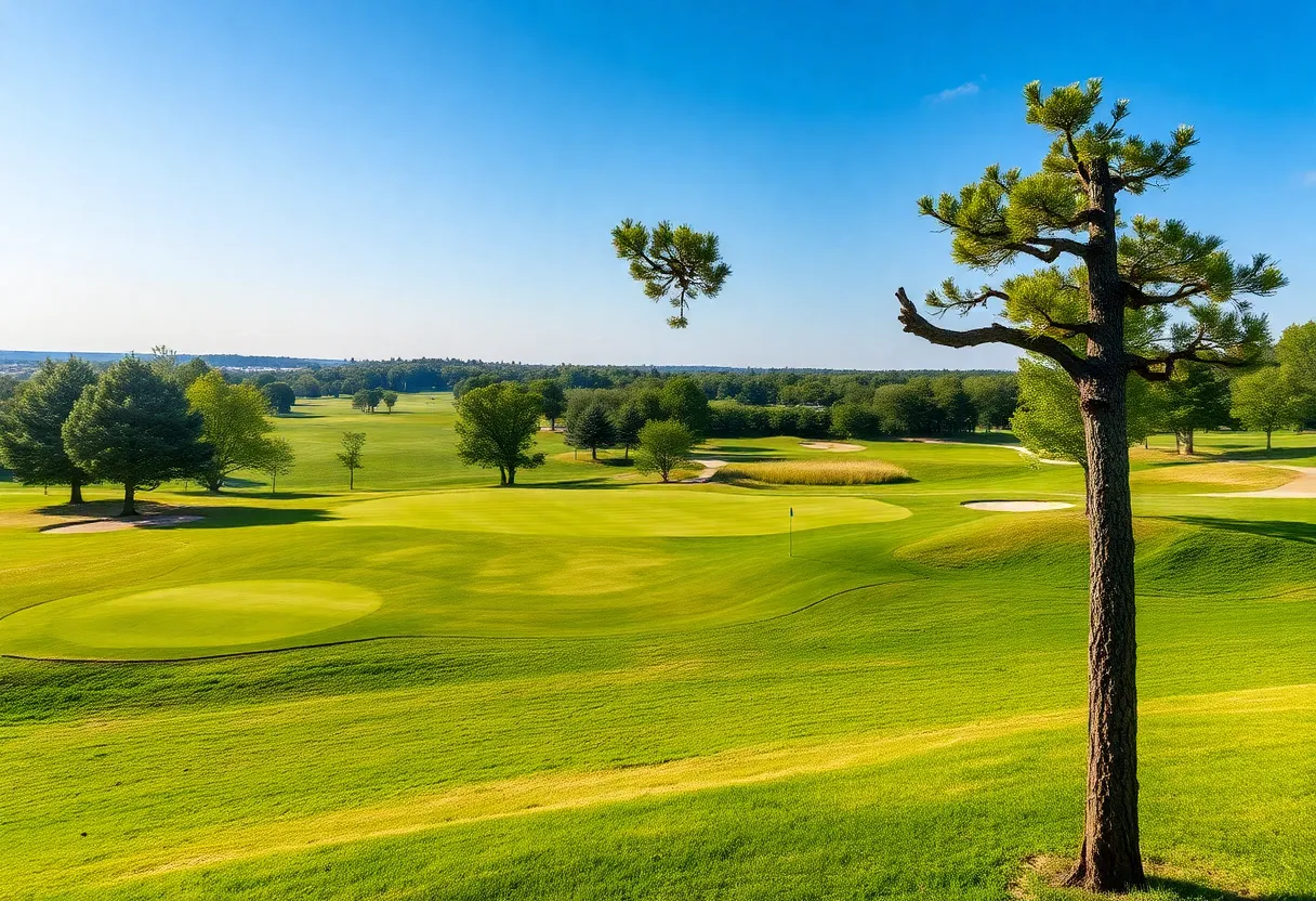 Oak Tree National golf course in Verona, Oklahoma, prepared for the U.S. Senior Open.