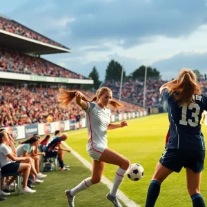 Oklahoma City University soccer team in action during a match against Metro State.