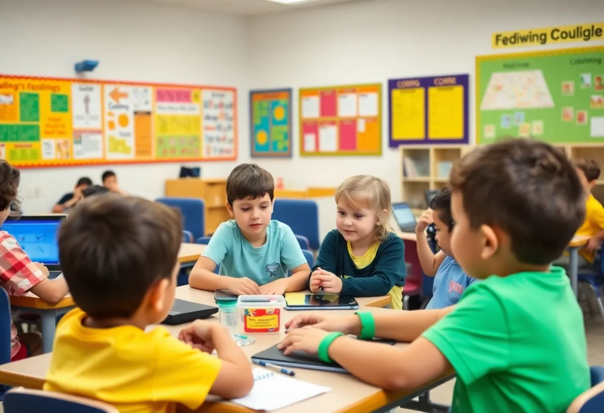 Children learning coding at Oddball Academy in Oklahoma City