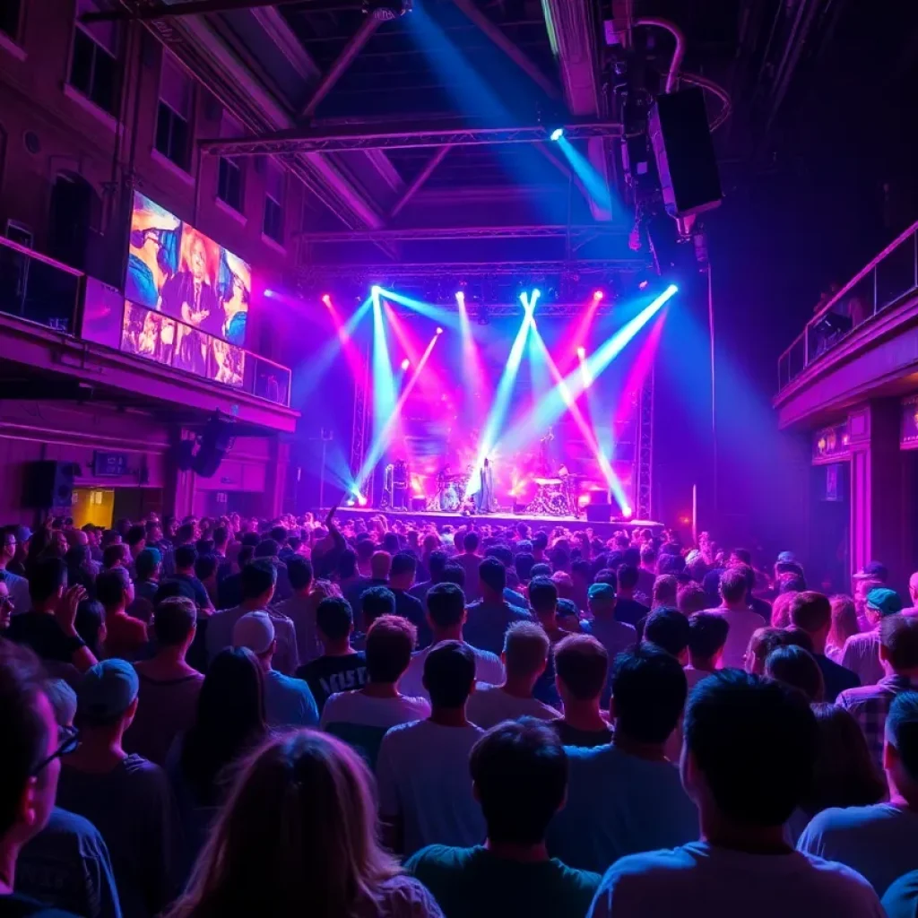 Crowd enjoying the OK Go concert at the Criterion Theater