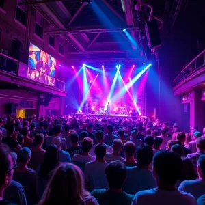 Crowd enjoying the OK Go concert at the Criterion Theater