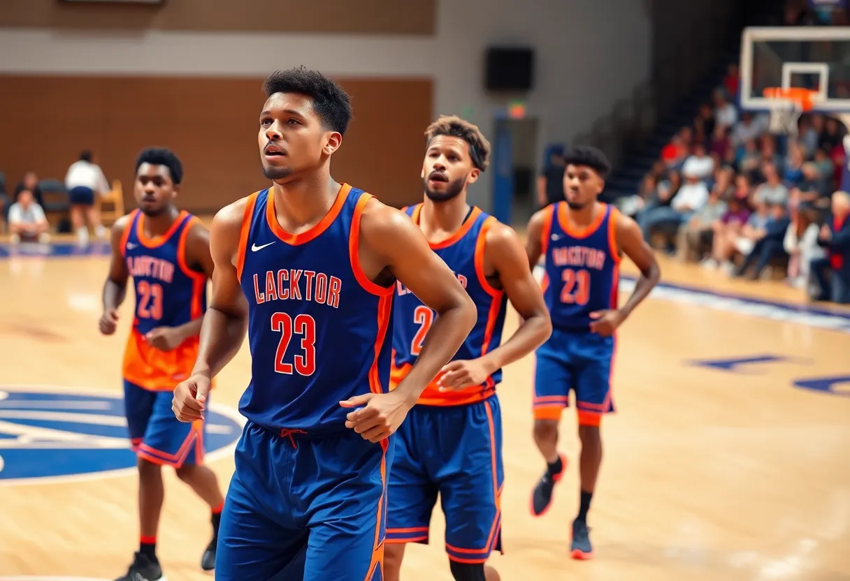 OKC Thunder rookies showcasing their skills during a preseason game.