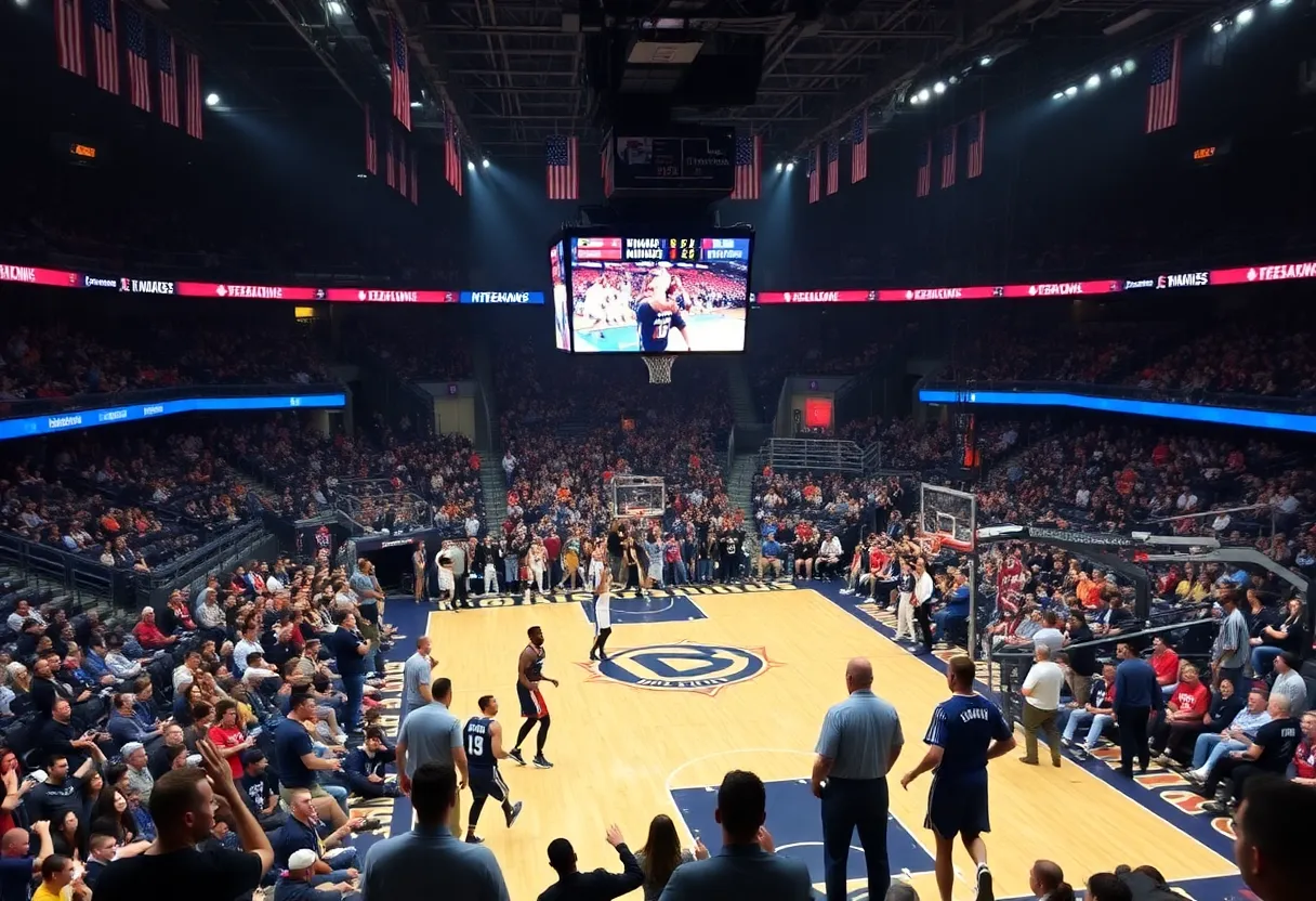 OKC Thunder players in action during a preseason game against the Denver Nuggets.