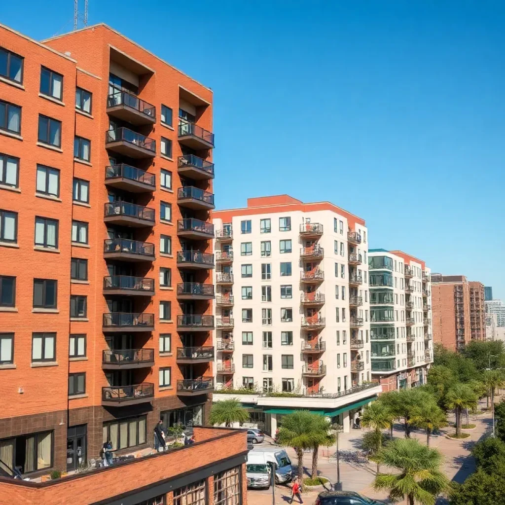 View of affordable apartment buildings in Oklahoma City