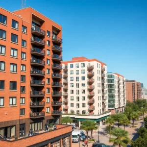 View of affordable apartment buildings in Oklahoma City