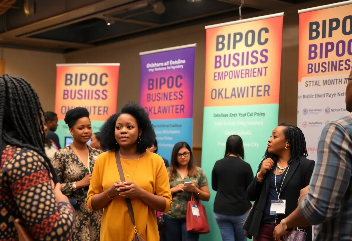 Attendees networking at the Oklahoma City BIPOC Business Symposium.