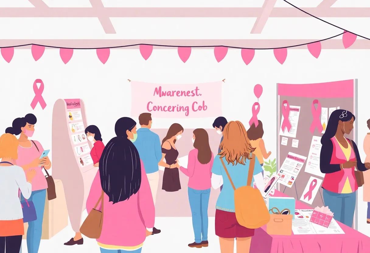 Community event in Oklahoma City raising awareness for breast cancer