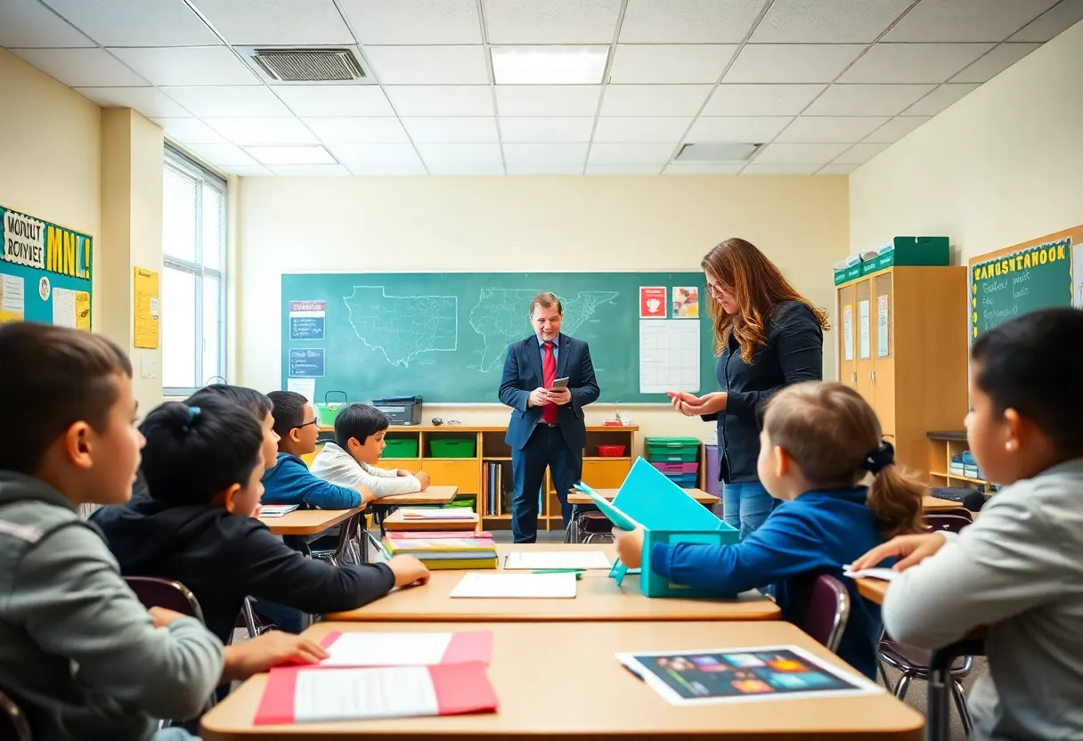 Students in an Oklahoma City classroom engaged with a teacher