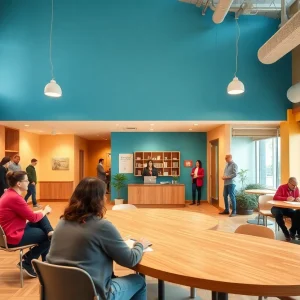 Participants engaging in job training and support services at the Oklahoma City Diversion Hub.