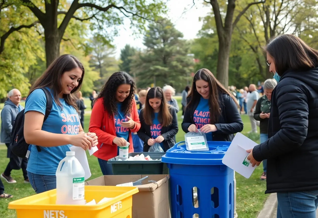 Volunteers at the Oklahoma City drug take-back event collecting unused medications