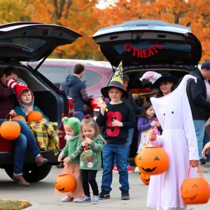 Families enjoying Halloween festivities in Oklahoma City