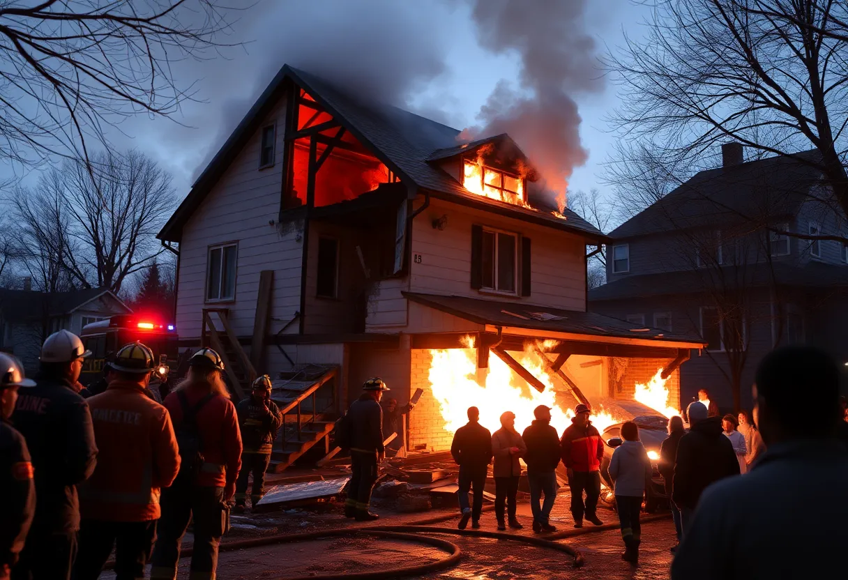 Firefighters at the scene of a fatal house fire in Oklahoma City