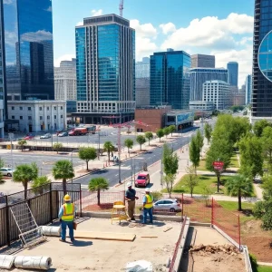 Construction site in Oklahoma City representing the GO Bond Initiative.