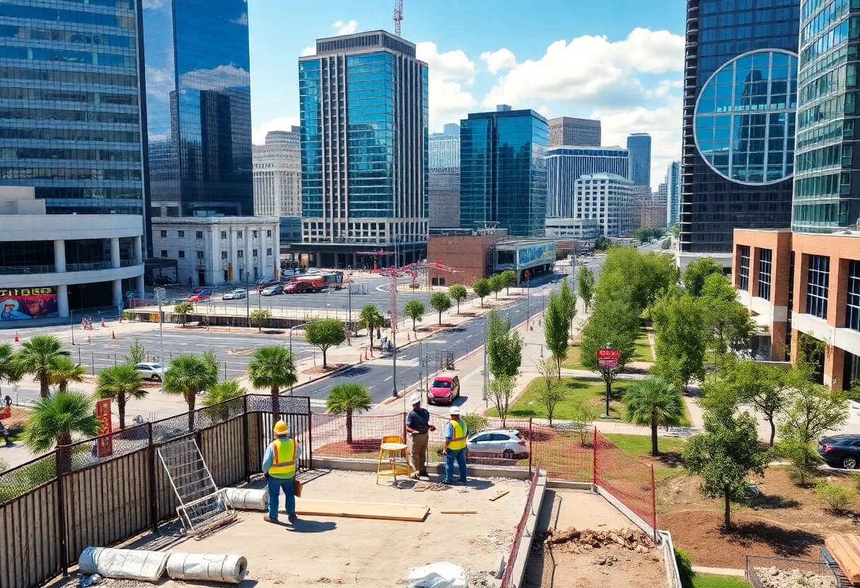 Construction site in Oklahoma City representing the GO Bond Initiative.