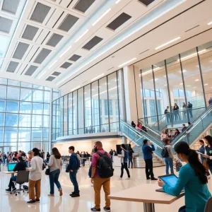 Exterior view of the new Oklahoma City Innovation High School