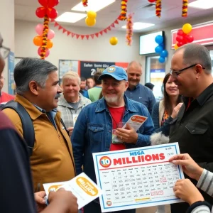 Community celebrating the Mega Millions win in Oklahoma City