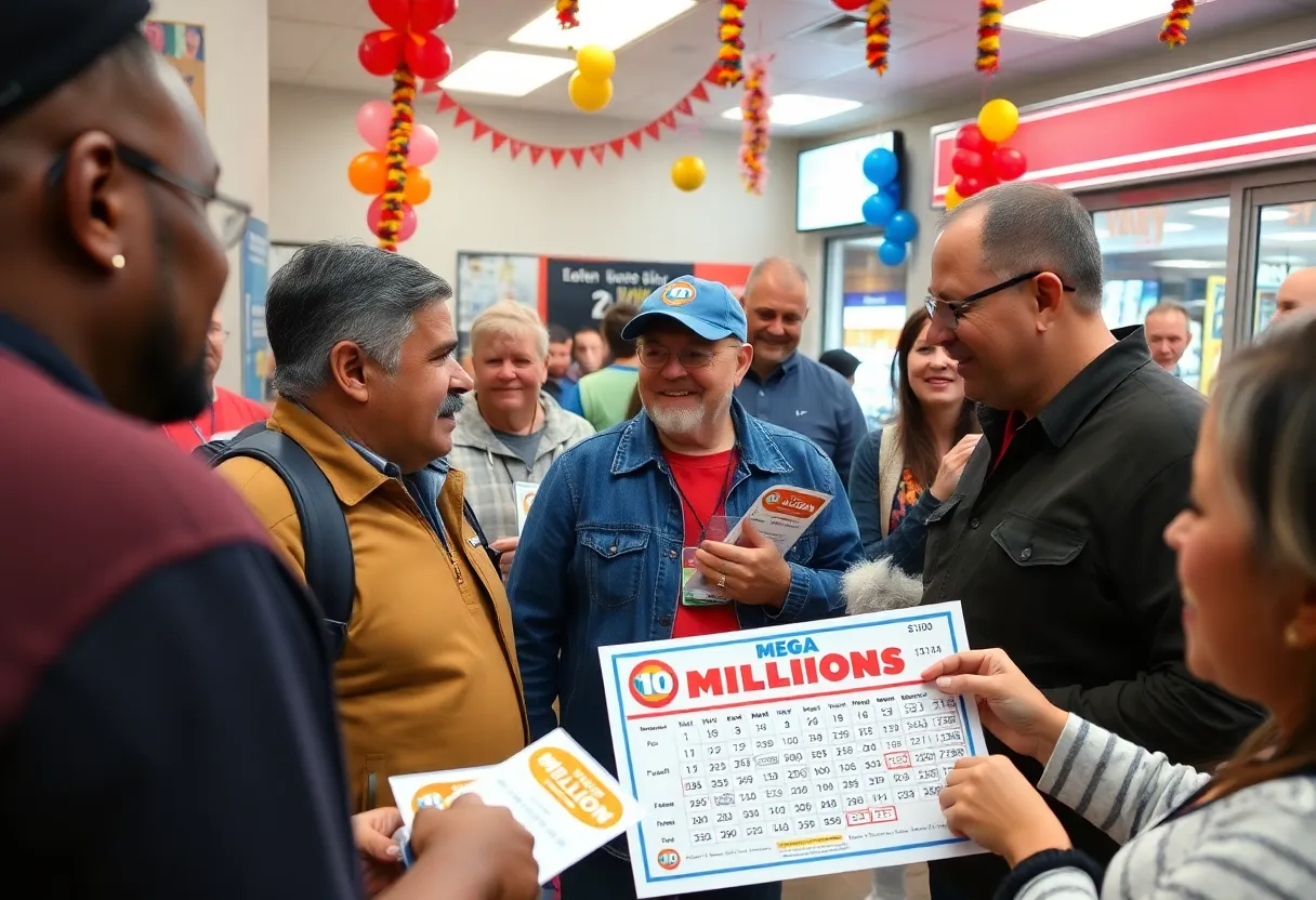 Community celebrating the Mega Millions win in Oklahoma City