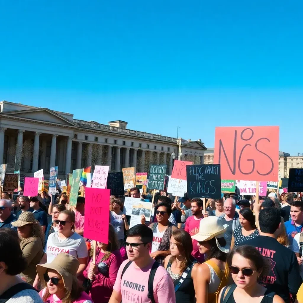 Protesters marching for equality in Oklahoma City