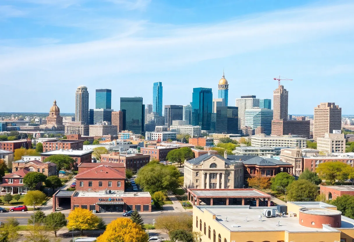 Scenic view of Oklahoma City showcasing various real estate properties